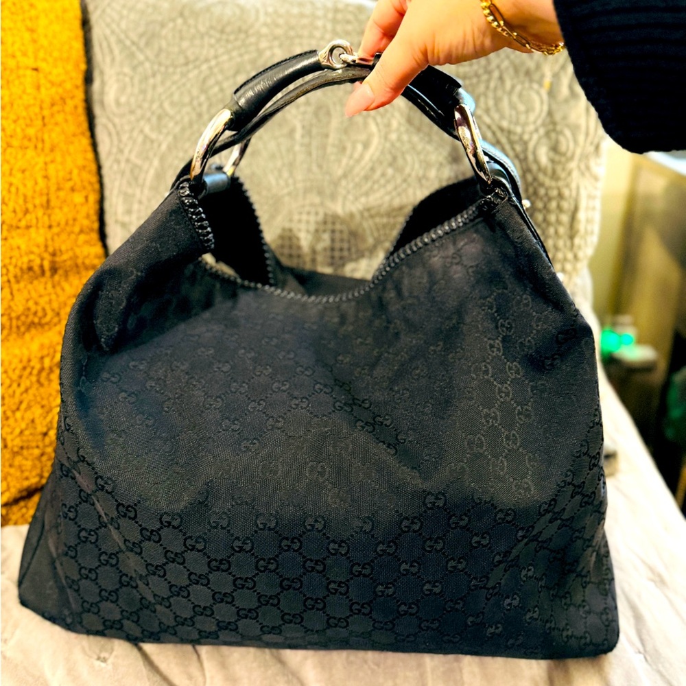 Gucci black hobo purse